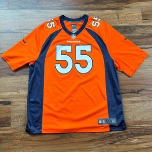 Denver Broncos Orange and Navy Bradley Chubb Nike Men's Jersey